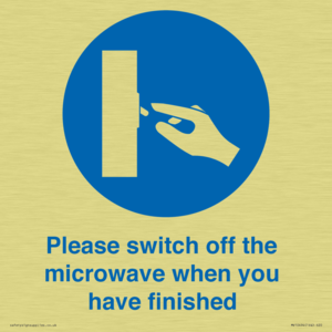 Please switch off the microwave when you have finished